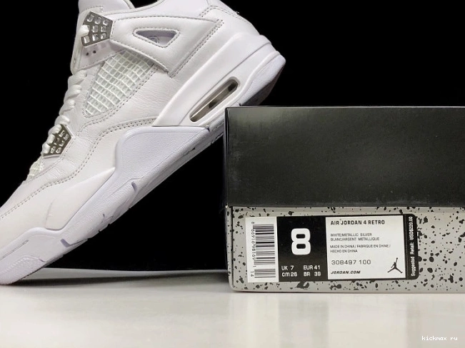 Rep MAX Jordan Money Retro Air 4 308497-100 Pure 0814